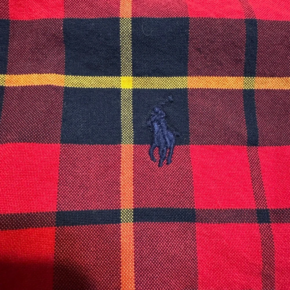 Polo Ralph Lauren Casual Button Down Shirt Mens M Preppy Long Sleeve Flannel Red